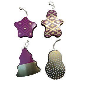 Empty Christmas Small Tea Tin Ornaments To Fill And Hang On Tree Lot 4